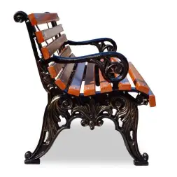 Скамейка чугунная «Белые ночи» с подлокотниками 3,0 м (3 опоры)