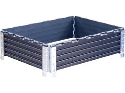 Усиленная складная паллетная рама, 800х600х200 мм, серый