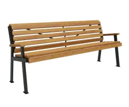 Скамейка стальная «Модерн» 3,0 м (3 опоры)