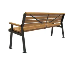 Скамейка стальная «Модерн» 3,0 м (3 опоры)