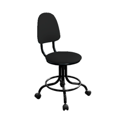 Кресло на винтовой опоре черное КР01 каркас черный [10644]