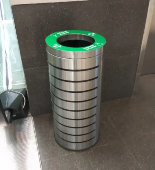 Урна Аврора-1, шлиф. с наклейками, с емкостью 38 л