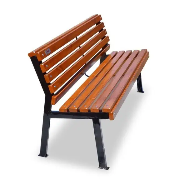 Скамейка стальная «Модерн» без подлокотников 3,0 м (3 опоры)