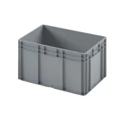 Евроконтейнер ЕС-6432.2 со сплошным дном и закрытыми ручками, 600х400х320 мм