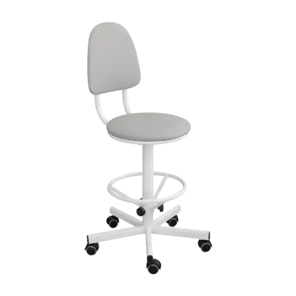 Промышленный стул белый КР03/К каркас белый [10747]