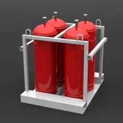 Контейнер (паллета) для 4-х пропановых газовых баллонов КГБ-05 865x1060x840 мм Серый