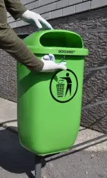 Урна настенная мусорная 60 литров Boxsand