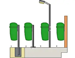 Урна настенная мусорная 60 литров Boxsand