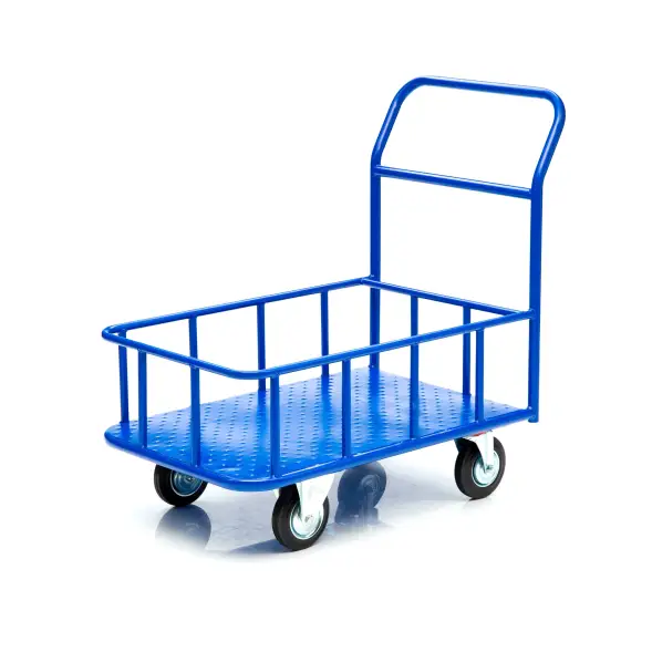 Тележка платформенная Стелла-техник КПБ-300-150-И, с бортом, 600х900мм