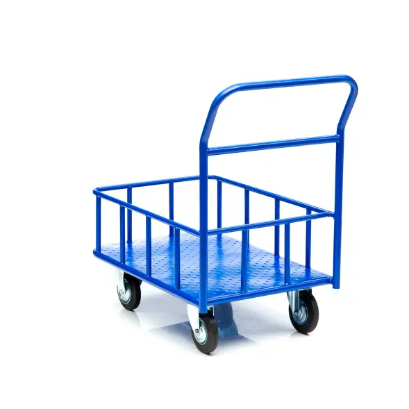 Тележка платформенная Стелла-техник КПБ-300-150-И, с бортом, 600х900мм