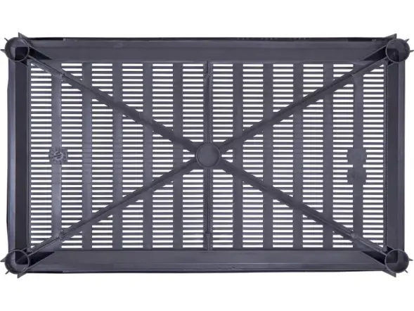 Ящик пластиковый перфорированный, 500x300x120 мм, 18 л, черный [121]