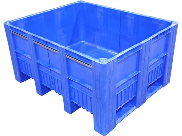 Крупногабаритный сплошной пластиковый контейнер BoxPallet, 1470х1200х740 мм, синий [C-Box 1214 S (740) синий]