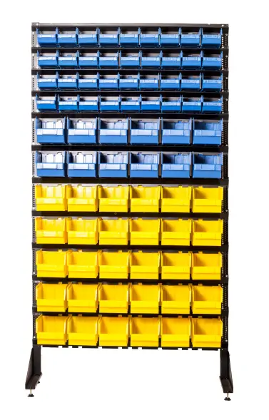 Стеллаж с пластиковыми ящиками 1801-0/4/7 S-G