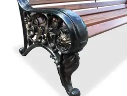 Скамейка чугунная «Парковая тишь» 3,0 м (3 опоры)