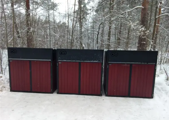 Контейнерный шкаф «Модуль XL» Сталь, лиственница