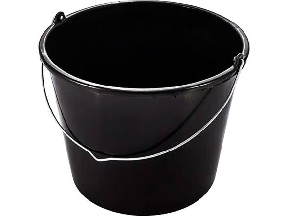 Ведро строительное пластиковое, 16 л, черный [4155]