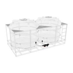 Комплект полного слива боковой с кранами G2 на две емкости TR