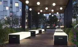 Скамейка «Square 1» с подсветкой L, 1,808 м