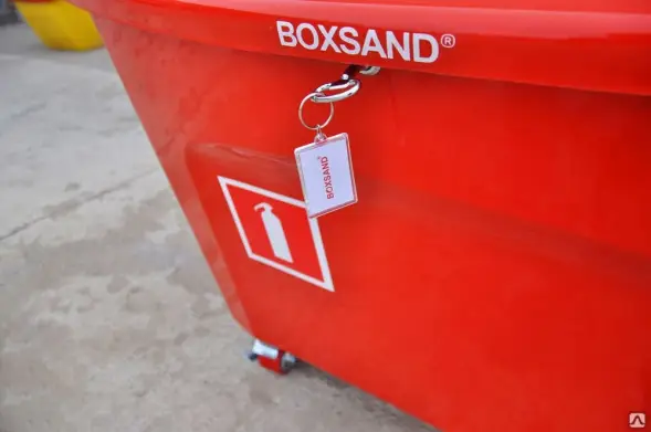 Ящик для песка Boxsand на колесах, объем 0,5 м3 двухсекционный с лопатой