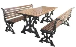 Комплект садовой мебели «Ампир» 1,5 м (с банкетками)