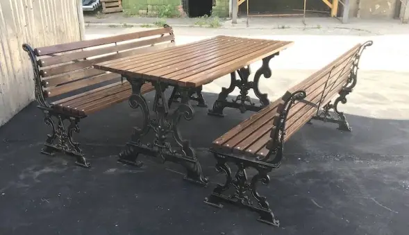 Комплект садовой мебели «Ампир» 1,5 м (с банкетками)