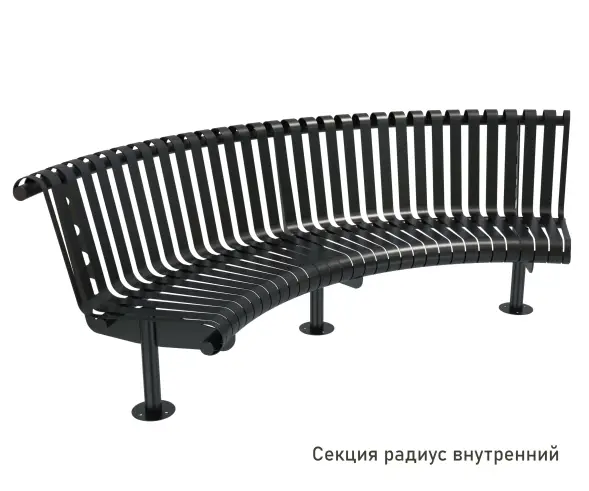 Скамейка стальная «Темп» Секция прямая