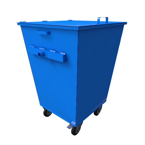 Мусорный контейнер на 750 литров с крышкой [10355]