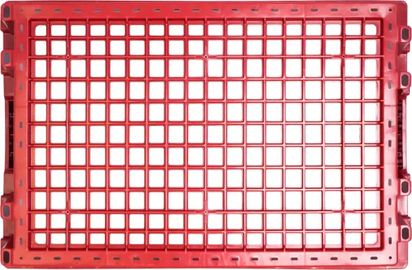 Ящик пластиковый перфорированный, 600x400x152 мм, 27 л, синий [403]