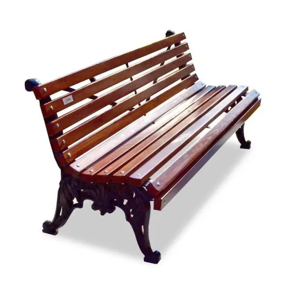 Скамейка чугунная «Белые ночи» без подлокотников 3,0 м (3 опоры)