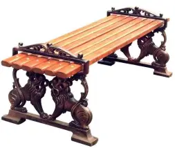 Банкетка чугунная «Львы» 3,0 м (3 опоры)