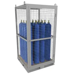 Клеть для 9-ти кислородных газовых баллонов КДР-01 2088x1000x800 мм Серый