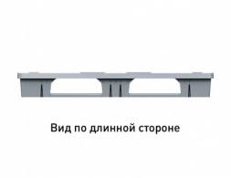 Паллет (поддон) пластиковый перфорированный вкладываемый на 3-х полозьях, 1200х800х150 мм, серый [02.122.91.T204]
