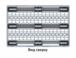 Паллет (поддон) пластиковый перфорированный вкладываемый на 3-х полозьях, 1200х800х150 мм, серый [02.122.91.T204]