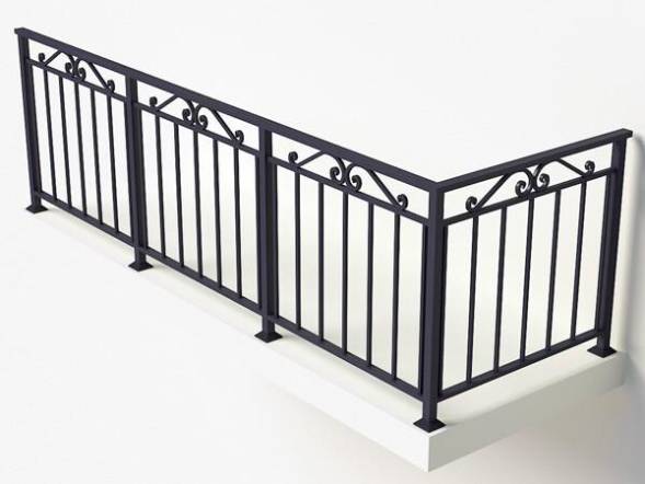 Металлическое балконное ограждение БО-2, 1 пог. м.