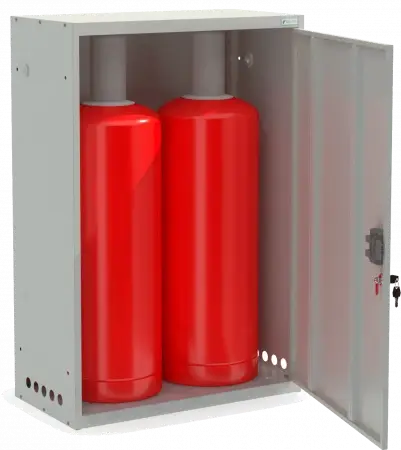 Шкаф для газовых баллонов ШГР 50-2 1100x740x385 мм Светло-серый