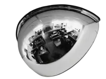 Зеркало для помещений купольное четверть сферы 800мм.