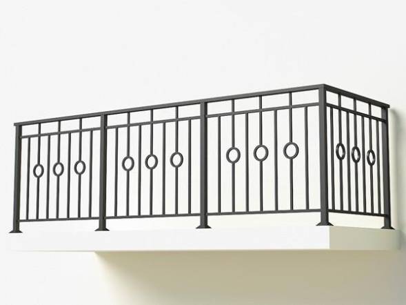 Металлическое балконное ограждение БО-4, 1 пог. м.