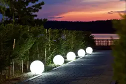 Светящийся шар Minge 500 мм Подсветка: RGB/W, ландшафтное крепление