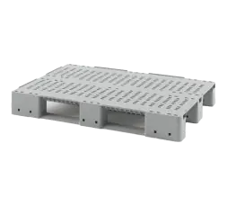 Усиленный перфорированный поддон на трёх полозьях усиленный двумя трубами 1200x800x150 с бортиком