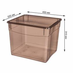 Ящик пластиковый универсальный ECONOVA Колор-Стайл, 34 л, 400x335x315 мм, коричневый [431278214] 