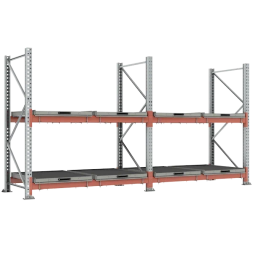 Стеллаж грузовой с выкатными платформами 2000x9460x1000 [14661]