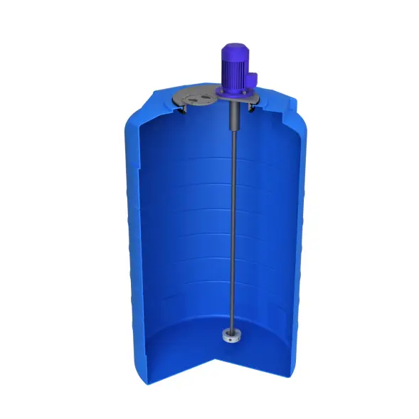 Емкость T 500 синий с турбинной мешалкой