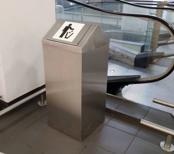 Урна для торговых центров КРИСТАЛЛ, 180 литров