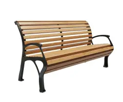 Скамейка чугунная «Голландия» с подлокотниками 3,0 м (3 опоры)