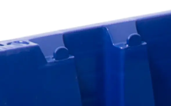 Ящик пластиковый перфорированный, 600x400x152 мм, 27 л, синий, [403-2]