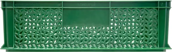 Ящик пластиковый перфорированный, 600×400×180 мм, 35 л, зелёный [706.02.01 м]