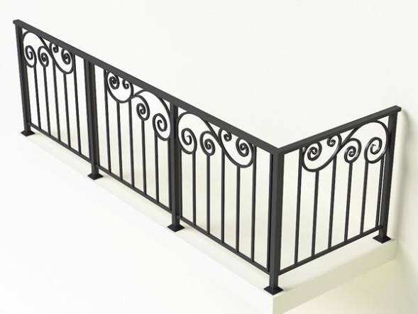 Металлическое балконное ограждение БО-7, 1 пог. м.