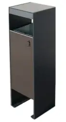 Урна-пепельница Симферополь, 300х300х998 мм, покраска по RAL, с емкостью 50 л