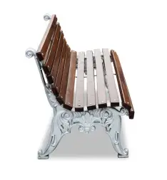 Скамейка алюминиевая «Белые ночи» без подлокотников 3,0 м (3 опоры)