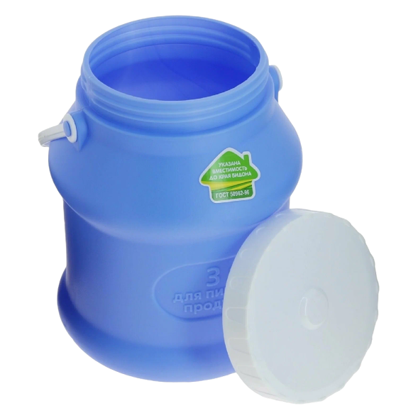 Бидон (фляга) пластиковый для пищевых продуктов с крышкой Martika Просперо, 3 л, фиолетовый [С925ФИЛ]